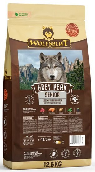 Wolfsblut Dog Grey Peak Senior - koza i bataty 12,5kg