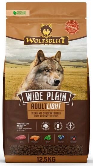 Wolfsblut Dog Wide Plain Adult Light - konina i bataty 12,5kg