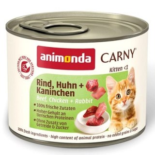 Animonda Carny Kitten Wołowina, Kurczak + Królik puszka 200g