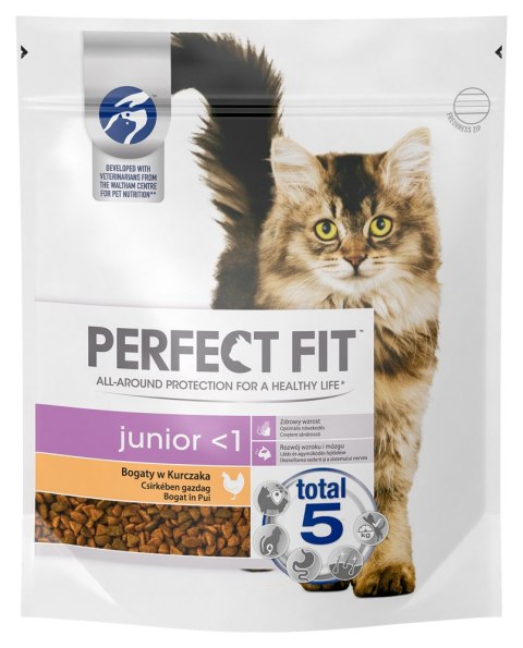 PERFECT FIT (Junior) 750g Bogaty w kurczaka - sucha karma dla kota Perfect Fit
