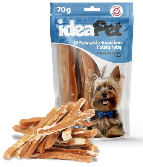 IdeaPet O! Paluszki z łososiem i białą rybą 70g