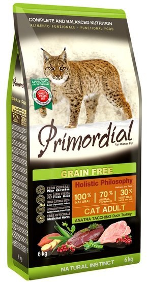 Primordial Cat Grain Free Adult Duck & Turkey - kaczka & indyk 400g