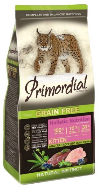 Primordial Cat Grain Free Kitten Duck & Turkey - kaczka & indyk 2kg