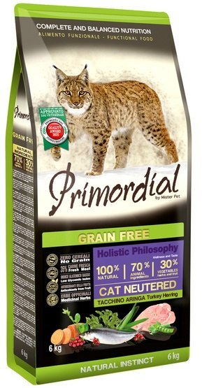 Primordial Cat Grain Free Sterilized Turkey & Herring - indyk & śledź 2kg