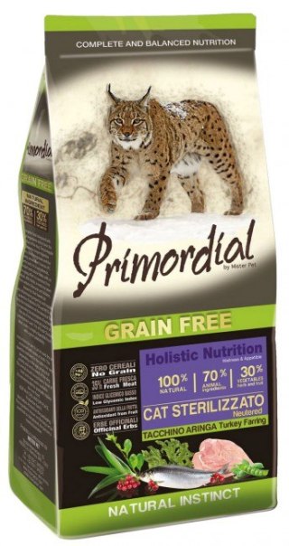 Primordial Cat Grain Free Sterilized Turkey & Herring - indyk & śledź 400g