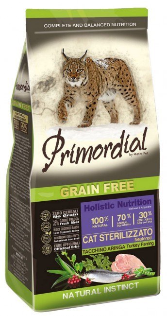 Primordial Cat Grain Free Sterilized Turkey & Herring - indyk & śledź 400g