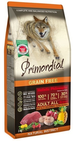 Primordial Dog Grain Free Adult Buffalo & Mackerel - bawół i makrela 2kg