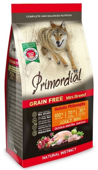 Primordial Dog Grain Free Mini Adult Quail & Duck - przepiórka & kaczka 6kg