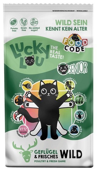 Lucky Lou Food Code Lifestage Senior Drób & Dziczyzna 340g