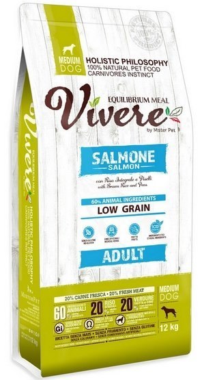 Vivere Dog Medium Adult Salmon 12kg Karma Monobiałkowa z Łososiem