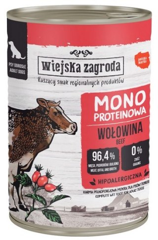 Wiejska Zagroda Monoproteinowa Wołowina puszka 400g