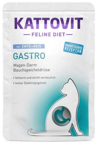 Kattovit Feline Diet Gastro kaczka i ryż saszetka 85g