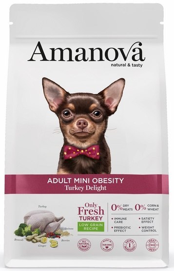 Amanova Dog Adult Mini Obesity Turkey Delight - indyk 2kg