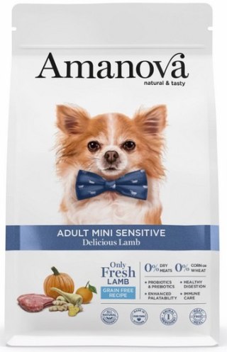 Amanova Dog Adult Mini Sensitive Delicious Lamb - jagnięcina 800g