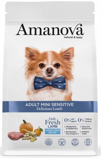 Amanova Dog Adult Mini Sensitive Delicious Lamb - jagnięcina 800g