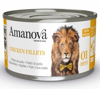 Amanova Cat Chicken Fillets - kurczak w bulionie puszka 70g [01]