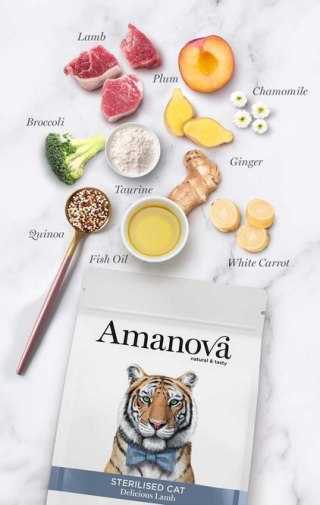 Amanova Cat Sterilised Delicious Lamb - jagnięcina 300g