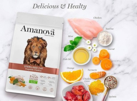 Amanova Cat Sterilised Exquisite Chicken - kurczak 6kg