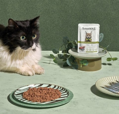 Amanova Cat Sterilised Lamb & Sardines - jagnięcina i sardynki saszetka 85g [P13]