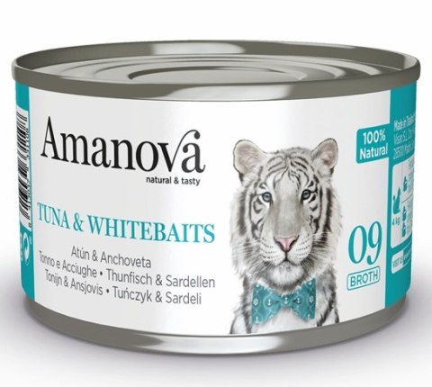 Amanova Cat Tuna & Whitebaits - tuńczyk i białoryby w bulionie puszka 70g [09]