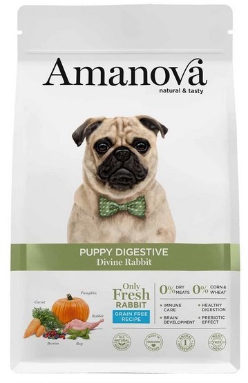 Amanova Dog Puppy Digestive Divine Rabbit - królik 7kg