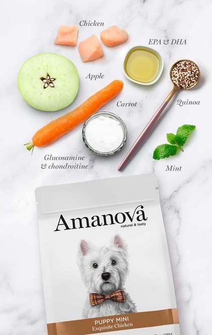 Amanova Dog Puppy Mini Exquisite Chicken - kurczak 2kg