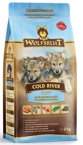 Wolfsblut Dog Cold River Puppy - pstrąg i bataty 2kg