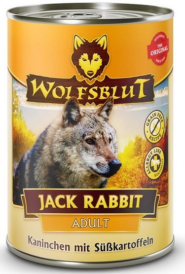 Wolfsblut Dog Jack Rabbit Adult - królik i bataty puszka 395g