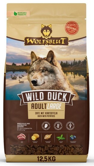 Wolfsblut Dog Wild Duck Adult Large - kaczka i ziemniaki 12,5kg
