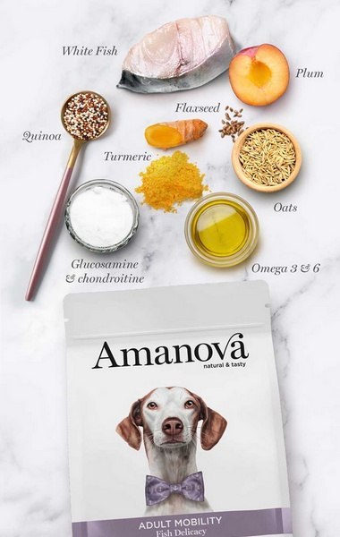 Amanova Dog Adult Mobility Fish Delicacy - biała ryba 2kg