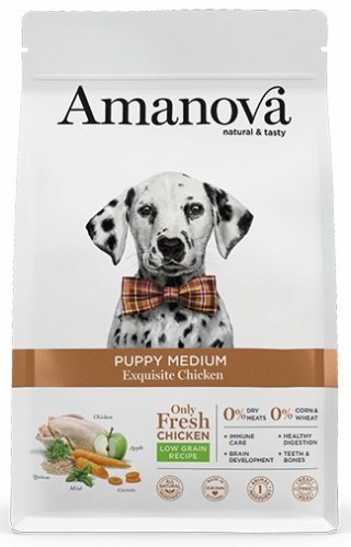 Amanova Dog Puppy Medium Exquisite Chicken - kurczak 12kg
