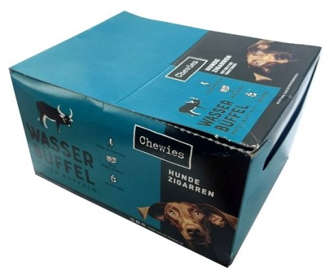 Chewies Hundezigarren Wasserbuffel - bawół wodny BOX 50x25g