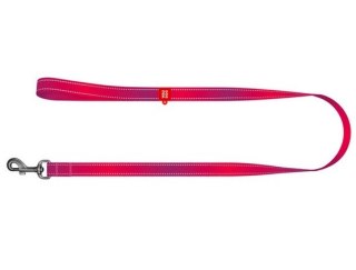 Collar WauDog Nylon Mono Smycz nylonowa odblaskowa S 15mm/200cm różowa