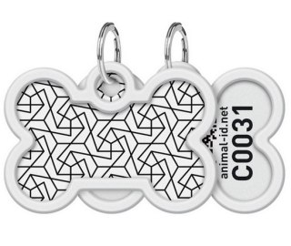Collar WauDog Smart ID Zawieszka z QR-paszportem kość 4x3cm geometria