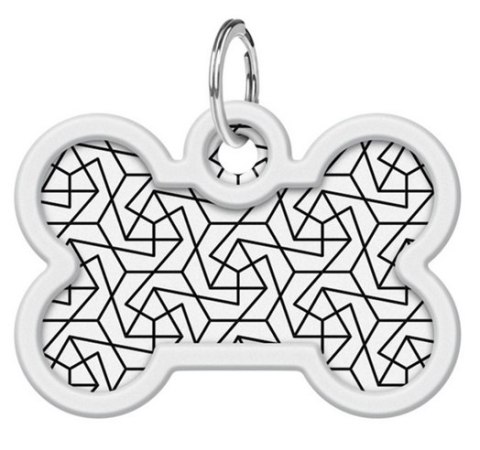 Collar WauDog Smart ID Zawieszka z QR-paszportem kość 4x3cm geometria