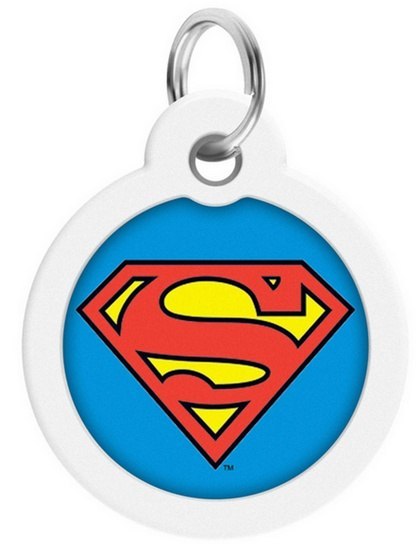 Collar WauDog Smart ID Zawieszka z QR-paszportem okrągła 3cm superman bohater