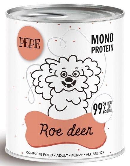 Paka Zwierzaka PEPE Roe Deer (sarna) puszka 800g
