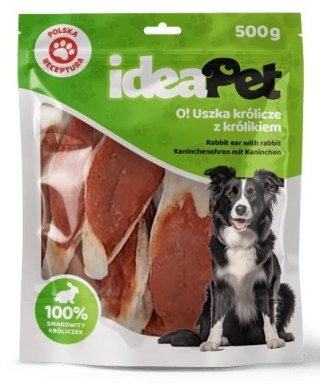 IdeaPet Uszka królicze z królikiem 500g