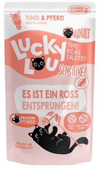 Lucky Lou Lifestage Sensitive Wołowina i konina saszetka 125g