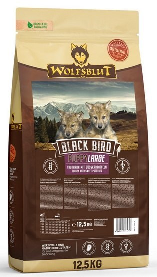 Wolfsblut Dog Black Bird Puppy Large - indyk i bataty 12,5kg