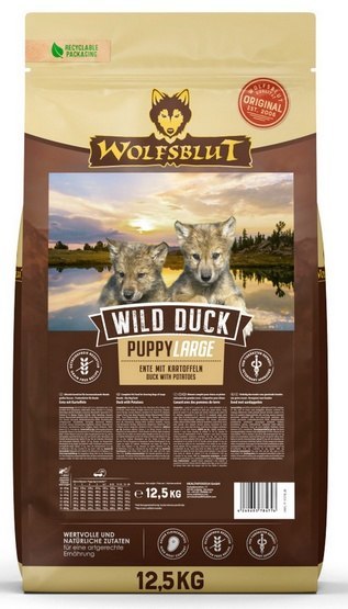Wolfsblut Dog Wild Duck Puppy Large - kaczka i ziemniaki 12,5kg