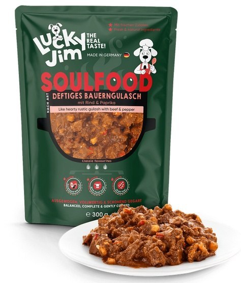 Lucky Jim SoulFood Gulasz z wołowiną i papryką saszetka 300g