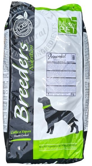 Primordial Breeders Dog Grain Free Adult Buffalo & Mackerel - bawół & makrela 20kg