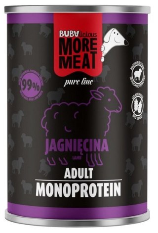 BUBAlicious Pies More Meat Mono jagnięcina puszka 400g