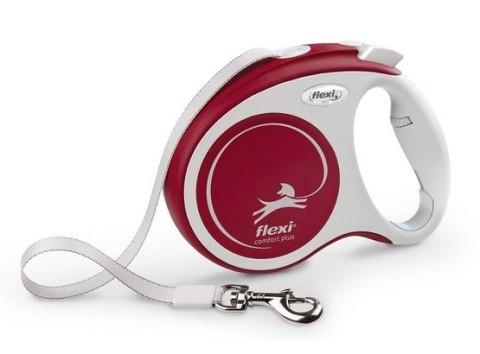 Flexi New Comfort Plus Smycz taśma M 5m czerwona
