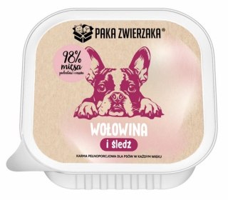 Paka Zwierzaka Wołowina i śledź tacka 150g