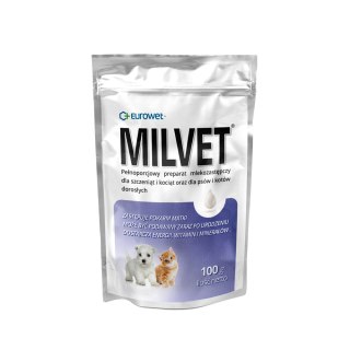 Eurowet Milvet Mleko Zastępcze Dla Młodych Psów I Kotów 100 G Eurowet