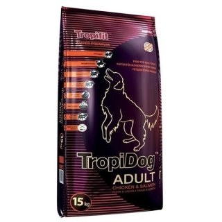 Tropidog Super Premium Adult Medium & Large Breed Kurczak I Łosoś 15kg Tropidog