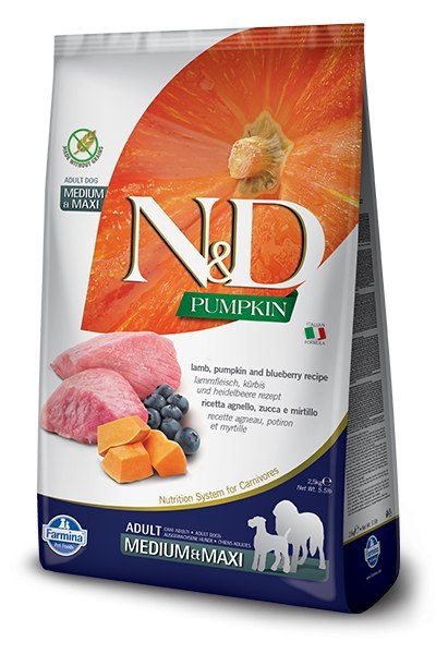 Farmina N&D Pumpkin Grain Free Canine Adult Medium&Maxi Lamb&Blueberry 12kg Farmina